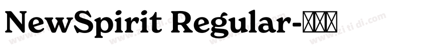 NewSpirit Regular字体转换